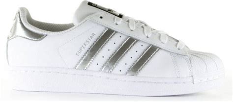 witte adidas sneakers superstar dames met zilveren accenten|Witte ADIDAS Lage sneakers SUPERSTAR DAMES .